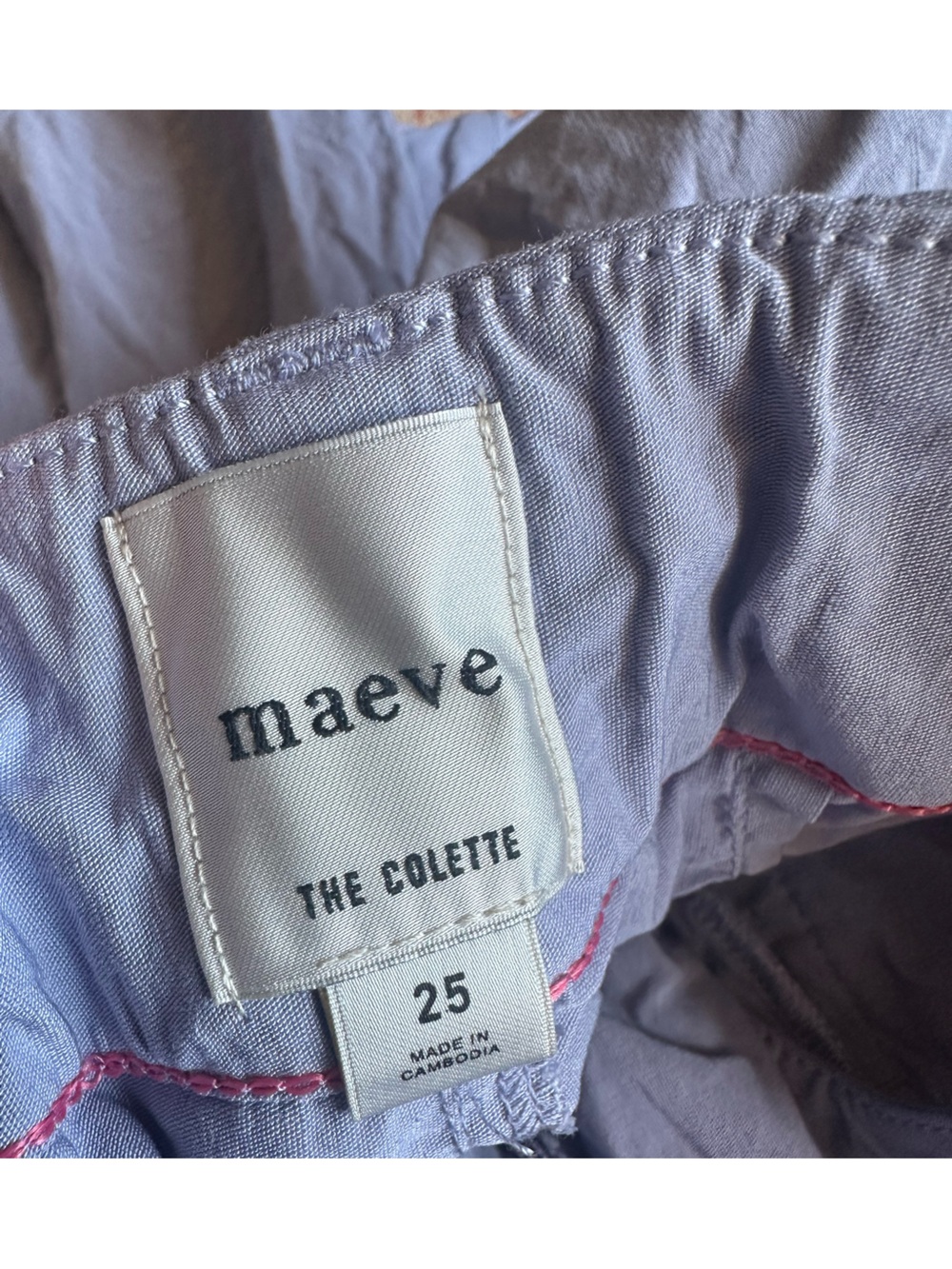 Anthropologie Maeve The Colette Cropped Wide-Leg Pants Size 25 lilac purple - Picture 2 of 9